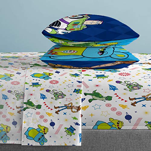 Disney Toy Story Woody Full Size Comforter Set 5 Piece Kids Bedding, Blue | Buzz Jessie, Bed in a Bag, Comforter Sheets Pillowcases, Official Product, Soft Microfiber, Machine Washable, Kids Gift - color: Blue - Toy Story, size: Full