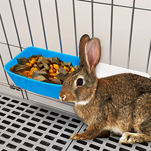 12 Pack Feeder Waterer Chicken 21 oz Food Water Cage Cups Rabbit Puppy Cat Hanging Feeding Dish Coop Bowl Watering Container Treats Drinker for Pigeon Bird Bath Basin Hamster Bed - color: 21 OZ Pack of 12 Blue