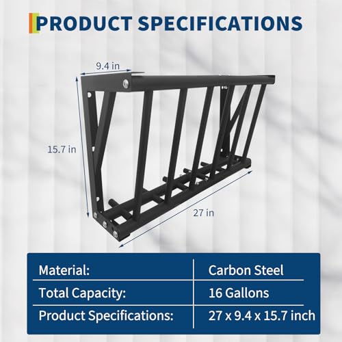 Garvee Hay Feeder for Horses, 27'' Long Hay Rack | with 16 Gallon Large Capacity, Heavy Duty Carbon Steel Wall Mounted Feeder Rack for Horses, Goats, Sheep in Stable and Farm - size: 27 inch