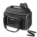 Top-Expandable Small Pet Carrier 18"x11"x11" Airline Approved | for Delta/American/United Airlines, Lockable Safety Zippers and Anti-Scratch Mesh, Soft-Sided, Pets Under 10 Lbs, Black - color: Black, size: 18.0"L x 11.0"W x 11.0"H