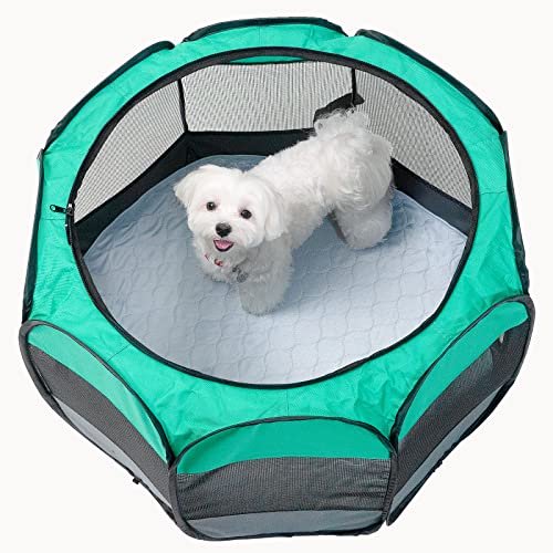 Paw Inspired Round Washable Pee Pads for Dogs, 29 Inch Size, Pack of 2 | Reusable Puppy Pad, Waterproof Mat, Leakproof, Non-Slip Liner for Potty Training, Whelping - size: 29" (2 pack)