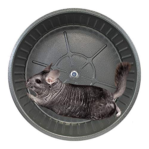 15" Chin-Sprint : All-Metal Durable, Fast Exercise Wheel - for Chinchillas, Prairie Dogs, Rats, Degus, Hedgehogs, Opossums & Other Small Pets (Black)