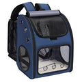 Expandable Cat Carrier Backpack,Large Space,Airline Approved,18 lbs | Portable Pet Carrier Backpack with Super Ventilated, Ideal for Traveling/Hiking /Camping/ Vet, Blue - color: Blue-Standard