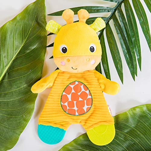 Bright Starts Snuggle & Teethe BPA-Free Crinkle Teething Plush Baby Toy - Giraffe,(Pack of 6) - color: Yellow, size: 1 Count (Pack of 6)