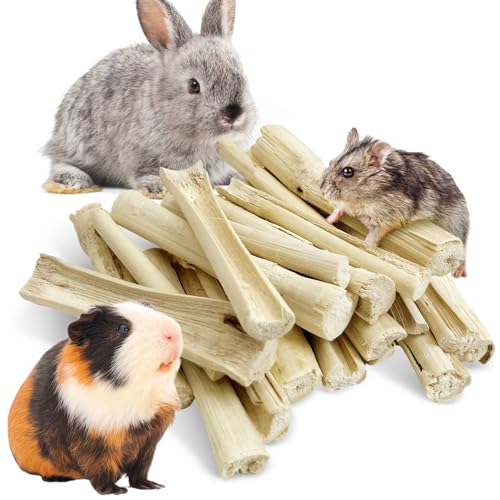 Tfwadmx Small Animal Snacks Sweet Bamboo Molar Treats 200 g Bunny Chew Toys for Chinchilla Rabbit Guinea Pig Hamster Squirrel (About 22-27 Sticks) - size: 0.26 Ounce (Pack of 27)