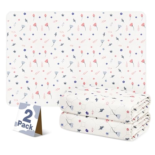 2'Pcs Washable Pee Pads, Reusable Puppy Pet Training Pads, Waterproof Dog Crate, Whelping Pad, Non-Slip Protects Against Urine Leakage Pinkishwhite Extra Large - color: Pinkishwhite, size: Extra Large
