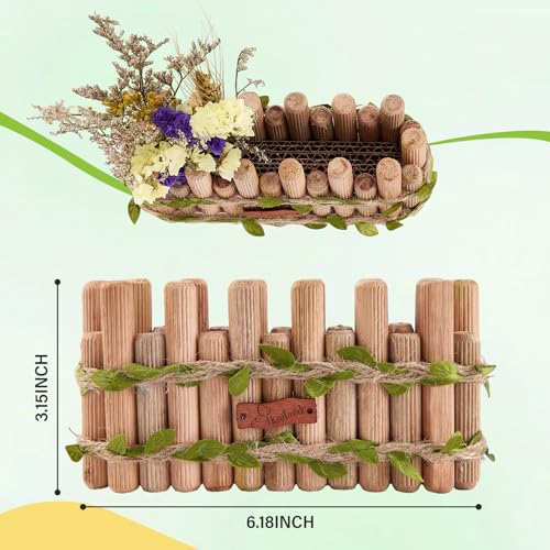 Natural Wood Hamster Spray Holder, Hamster Flower Forage Holder | Small Animal Herbs Spray Foraging Stander Decor, Hamsters Cage Habitat Decor Accessories for Guinea Pig, Gerbils