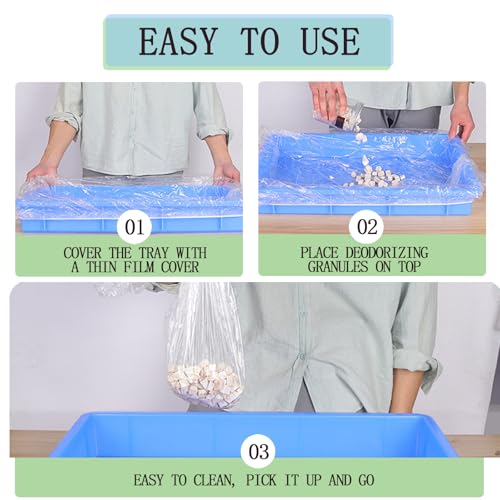 10pcs Clear Disposable Bird Cage Liners, Large Size 28x20in BirdCages Litter Box Plastic Film Cover, Pet Crate Tray Covers for Bird Parakeet Bunny Finches Ferret Chinchilla Small Animal (10)
