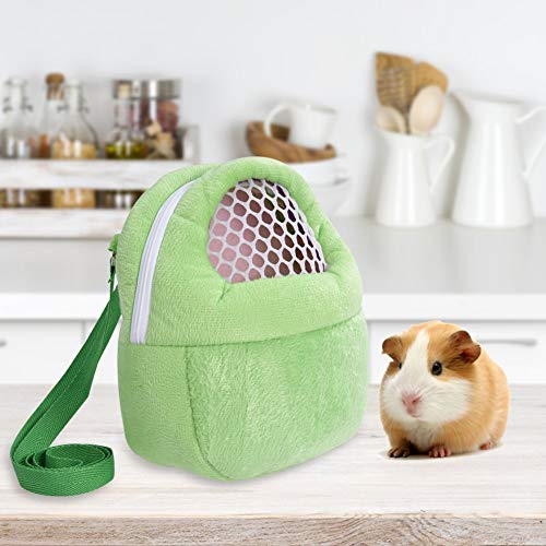 Portable Pet Carrier Bag, African Hedgehog Hamster Breathable Pet Carrier Handbags, Puppy Cat Travel Backpack (M, Green) - color: Green, size: 9.1"L x 5.5"W x 2.4"H