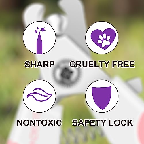 6" Dog Nail Clippers for Small, Medium and Large Breed Professional Pet Nail Trimmers -Suitable for Cats, Rabbits and Guinea Pigs with Safety Guard to Avoid Over Cutting (Pink) - color: Pink
