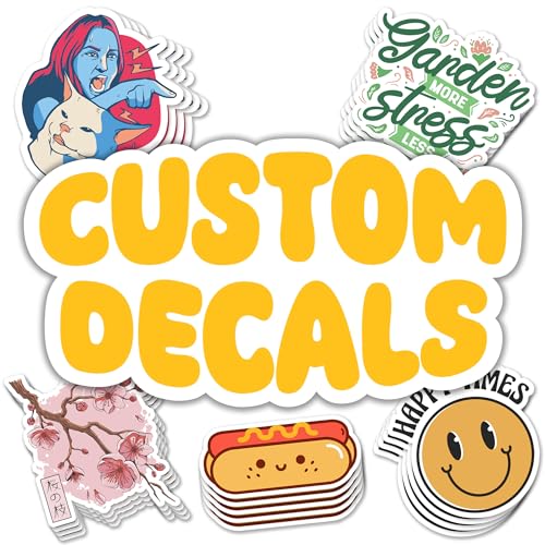 Custom Stickers Personalized - Custom Pack Die Cut Vinyl Decals | Print Your Own Sticker, UV-Resistant Customized Sticker Labels for Jars, Laptops, Bottles, Custom Labels for Business Logo