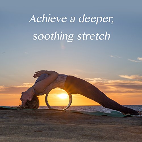 Yoga Wheel for Back Pain Relief - Beginners Guide & Strap Included | Comfortable Back Roller to Release Tension, Deepen Stretches & Boost Flexibility - Improve Posture at Home