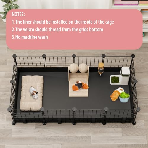 Small Animal Playpen with Waterproof Mat,Guinea Pig Cages,49.2x24.6x12.2inch C&C Cage for Hamster,Bunny,Hedgehog,Chinchilla,Ferret,Indoor Outdoor Portable Metal Wire Yard Fence,Metal Pet Panels-12pcs - color: 12pcs with Mat