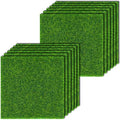 KISEER 12 Pack Fairy Garden Grass 6 x 6 Inches Miniature Artificial Craft Grass for Dollhouse Ornament DIY Decoration - size: 12 Pack 6 x 6 Inch