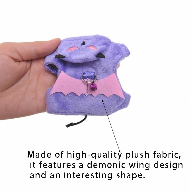 Small Animal Harness and Leash Set, Adjustable Escape Proof Ferret Harness Vest for Adult Ferret, Meerkat, King Squirrel & Fancy Rat, Soft Comfortable Pet Walking Harness with Leash - color: Purple