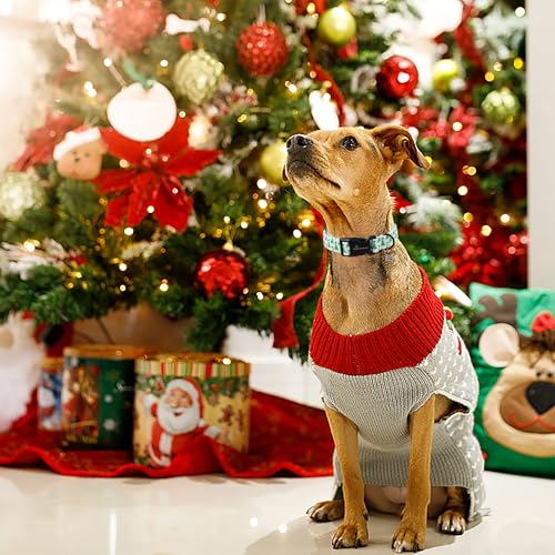 ARING PET Christmas Dog Collar, Cute Green Christmas Tree Pets Collars for Puppy Small Medium Large Girl Boy Dogs-L Size - color: Christmas-Green Tree, size: Large
