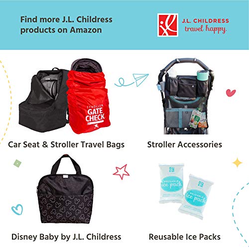 J.L. Childress 6 Bottle Cooler - Breastmilk, Baby Bottle & Food Bag - Ice Pack Included - 2 Compartments - Insulated & Leak Proof Bottle Bag - Breastmilk Cooler Bag for Travel - Black (Pack of 5) - color: Black, size: 1 Count (Pack of 5)