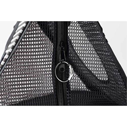 Necoichi Stress-Free Cat Travel Carrier Collapsible Gray White for 2 Cats, for Indoor Cats Small Medium Large Cats(Black)