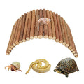 Hermit Crab Climbing Toys, Wooden Hermit Crab Hideout, Reptile Tank Habitat Decor, Bendable Ladder Bridge Tunnel Toys for Lizard Chameleon Hamster Rats Chinchilla Guinea Pig Rabbit Bearded Dragon - style: 11.8×5.9 Inches