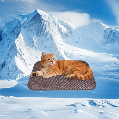 Cooling Mat for Small Dogs & Cats, 16"x26", S | Chew-Resistant & Non-Slip, Cool-to-Touch, Easy Clean, Foldable & Portable for Indoor Outdoor Crate Car Use - size: S 16"x26"