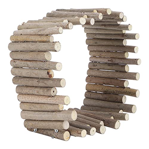 Hamster Toys, Flexible Hamster Wooden Bridge Door Fence Hamster Chew Toys Decor Standing Climbing for Gerbil Chinchilla Small Animals Chew Toys(11.8in) - size: 30CM