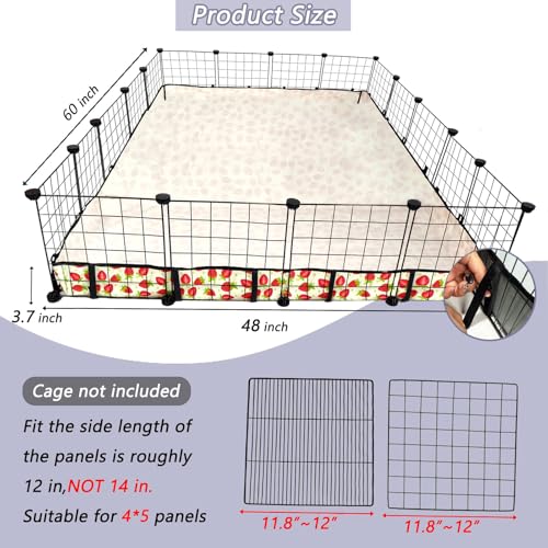 Guinea Pig Cage Liner，Washable Waterproof Oxford Cloth Cage Liners for Small Animals,Hamster Chinchilla Hedgehog Rabbit and Other Small Animals Not Include Cage(48x60 inches) - size: C&C 4x5(48x60 inches)