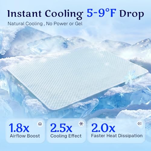Mora Pets Dog Cooling Mat Instant Self Cooling Pad for Dogs & Cats Breathable Washable Summer Pet Cool Mat Indoor Outdoor, Cold Blanket for Floor Crate Car Travel Use Non Slip XLarge 48 x 30 inch Blue - color: Blue, size: 47-Inch (X-Large)