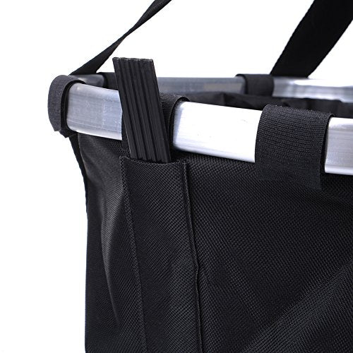Pet Dog Bike Basket & Carrier Bag- Foldable Detachable Pet Travel Bicycle Basket - Small Animal Dog Cat Rabbit Bike Ride Basket Carrier (Black) - color: Black