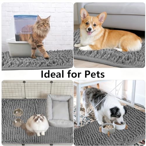 5 Pcs Guinea Pig Cage Liner 16 x 24 Inch Dark Gray Guinea Pig Bedding Washable Training Mat Reusable Small Animal Sleeping Pee Pads for Bunny Hamster