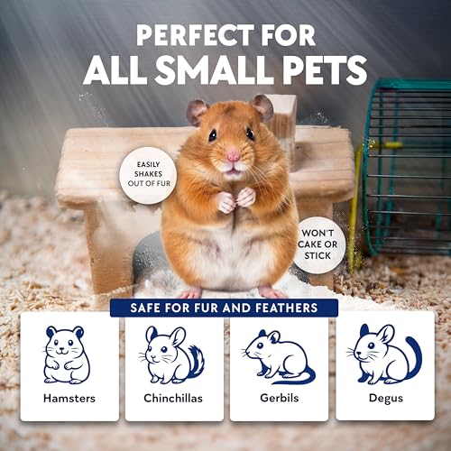 2.5 LB. Hamster Sand Bath - Dust Free, All Natural Volcanic Ash for Fur Health - Sand Bath for Chinchillas, Gerbils, Mice, Degus & All Small Pets - Made in USA - Hamster Accessories by Billy Buckskin - size: 2.5 LB