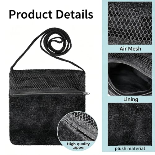 Small Pet Carrier, Sugar Glider Pouch for Men & Women Travel Bag | Premium plush small pet carrier pouch for adults. Breathable mesh travel crossbody bag for sugar glider. Durable pet gear.