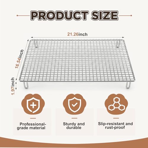 Stainless Steel Grids for Large Rabbit Litter Box Heavy Duty Cage Grid for 22x18x3 Inch Cage, Easy Clean Replacement-cage Bottom for Rabbit, Cat, Guinea Pig & Chinchilla