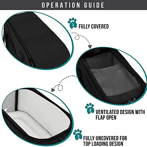 PetAmi Dog Purse Carrier for Small Dogs Cats, TSA Airline Approved Soft-Sided Pet Carrier with Pockets, Ventilated Travel Tote Bag with Bed & Shoulder Strap, Puppy Kitten, Max 12 lbs, Black - color: Black
