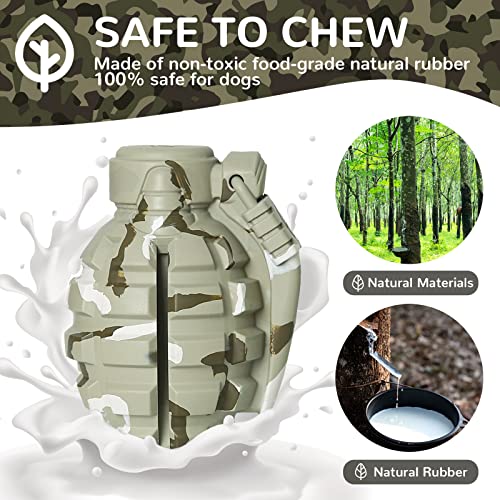 Dog Toys for Aggressive Chewers Large Breed, Fun to Chew (Camo) | German Shepherd, Indestructible Interactive Treat Dog Toys for Large Medium Breeds, Food Grade&Tough Rubber, Chase and Fetch - color: Camouflage color