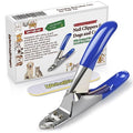 Dog Cat Pets Nail Clippers, Professional Pets Claw Trimmer with Free Nail File, Sharp Stainless Steel Blade, Sturdy Non Slip Handles - for Safe, Professional at Home Grooming - color: Blue