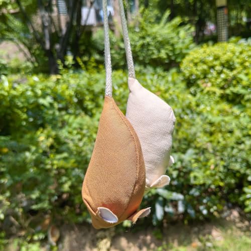 Big Mouse Cat Toys with Catnip, 6 Pcs Large 5inch Size Mice for Indoor Cats | Handcrafted, Catnip & Silvervine Blend,Interactive Play,Adult Cats and Kittens, Encourages Cuddling, Chasing, Kicking - size: Large