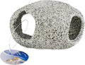 Penn-Plax Deco-Replicas Granite Aquarium Ornament & Hideaway – Realistic Stone Appearance – Safe for Freshwater and Saltwater Tanks – Large Size - size: Large