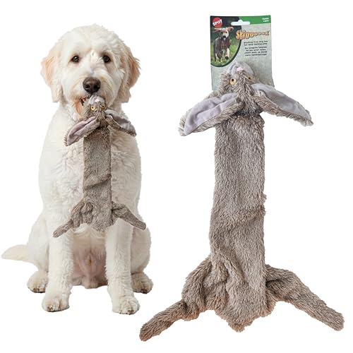 SPOT Skinneeez Rabbit 22 Inch Stuffing-Free Plush Dog Toy with Dual Squeakers – Long Interactive Chew Toy for Medium and Large Dogs – Mess-Free Play for Light & Moderate Chewers - style: Rabbit