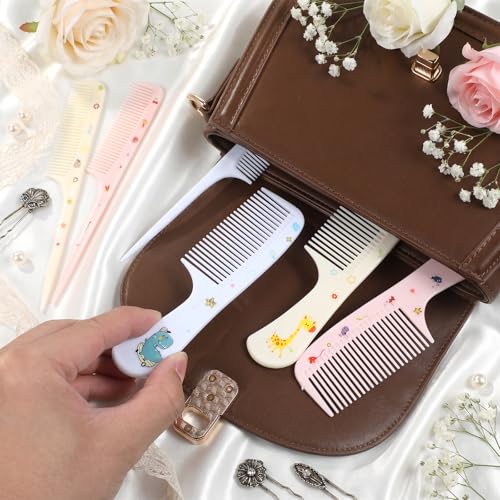 6Pcs Kids Hair Comb Set, Baby Hair Brush for Girls Boys | Cute Hairs Comb Toddler Hairs Comb Mini Comb Rat Tail Hairs Styling for Toddler Child's Hair Travel