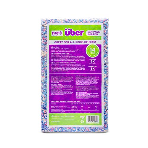 PETSPICK Uber Soft Paper Pet Bedding for Small Animals, Confetti, 36L - color: Confetti, size: 36L