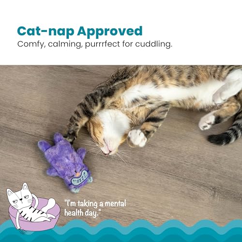 Catstages Purr Pillow Cat Toy – Plush Cat Toy with Touch-Activated Purr for Calming Cats & Kittens - color: Purr Pillow Kitty
