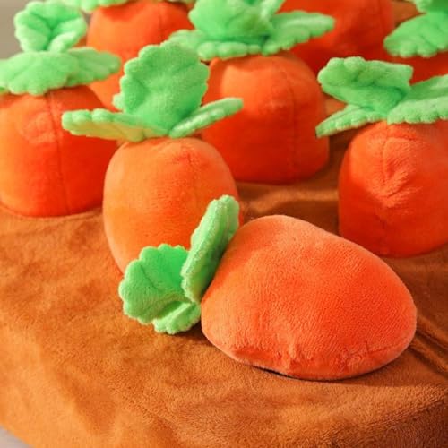 Ferret Foraging Toys Novelty Carrot Snuffle Mat Interactive Pet Treat Enrichment Toys for Small Animals Bunny Rabbit Chinchilla Guinea Pig Hamster (12Carrot) - color: 12Carrot