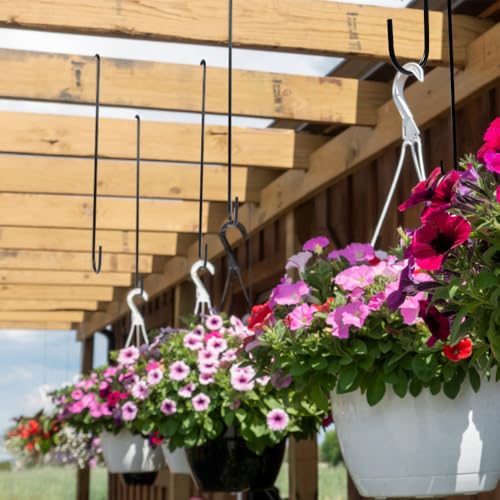 Vindar 3 Pack 16.5 Inches Bird Feeder Hook Extra Large S Hooks Heavy Duty Hooks Hangers for Tree Branch, Bird Feeder, Hummingbirds Feeders, Bird House, Office, Wind Chimes, Lanterns, Gardening Tools - color: 3 Pack 16.5 inches