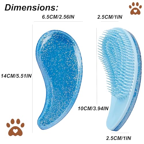 Puppy Brush, Soft Dog Brush for Grooming, Puppy Hair Remover Brush Comb, Grooming Tool for Poodles,Teddy, Yorkies, Maltese, Shih Tzu, Chihuahua, Starsky Blue - color: Starsky blue