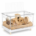 Hamster Cage Foldable, 28Inch Large Acrylic Rat Cage and Habitats | Stackable with Top Access Easy Assemble for Syrian Dwarf Hamsters Gerbil Mouse Hedgehog Guinea Pig Small Animals