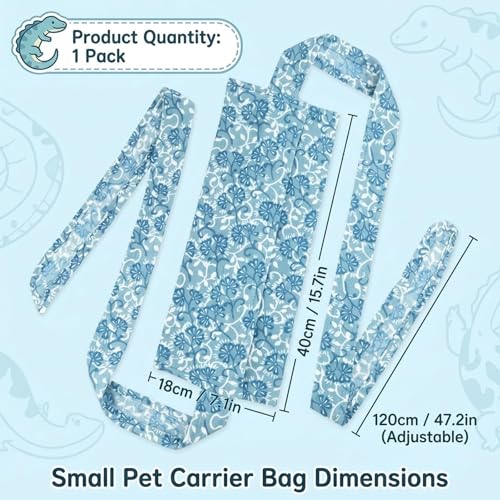 Single Guinea Pig Carrier, Guinea Pig Backpack for Small Pets, Portable Pet Sling with Breathable Mesh Design for Travel, Vet Visits and Outdoor Adventures, Blue