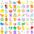 80 Pcs Luminous Mini Resin Animals 80 Styles Tiny Little Glow in The Dark Animal Figures to Hide Miniature Ducks Figurines for Party Favors DIY Fairy Garden Dollhouse Micro Landscape Aquarium Decor - style: 80Pcs-Luminous