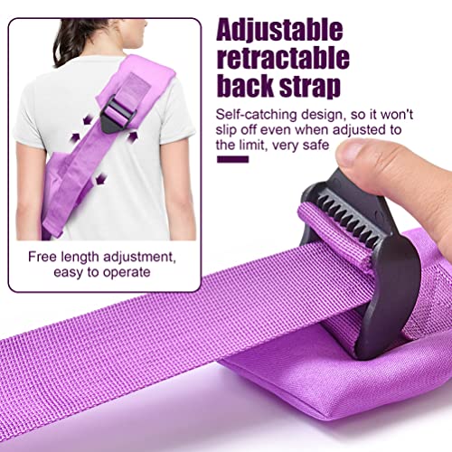 Dog Cat Sling Carrier Adjustable Padded Shoulder Strap with Large Zipper Pocket & Mesh Pocket for Outdoor Travel - color: Purple