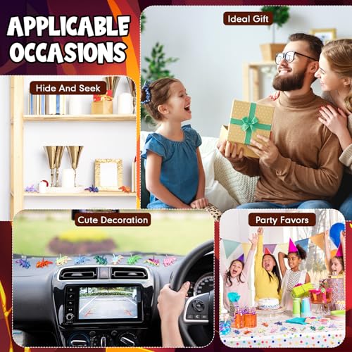 Honoson 12 Pcs 3D Printed Animals 5-7cm, Demon Winged Little Dragon | Articulated Fidget Animals, Flexible 3D Printed Figures for Stress Relief, Cute Mini Joints for Party Favors and Display - size: 5-7cm, style: Demon Winged Little Dragon