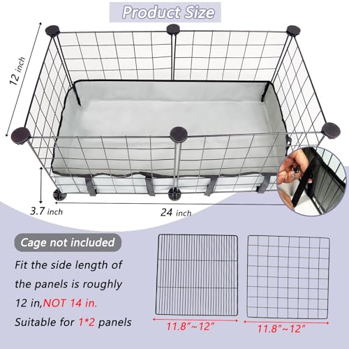 DZWLKJ Guinea Pig Cage Liner Tarp Bottom Waterproof and Washable Base Also for Rabbits, Bunny, Chinchesillas, Hedgehog, Ferrets and Other Small Animals(12x24 inches) - size: C&C C&C 1x2(12x24 inches)